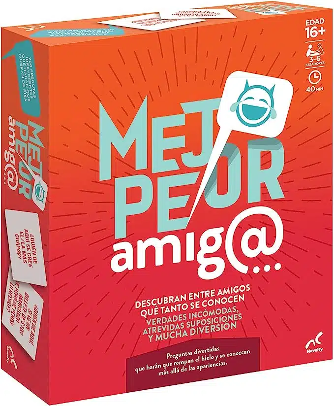 Mejor - Peor Amigo, Juego de Mesa para Fiesta, Novelty